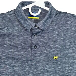 Jack Nicklaus Mens Polo Shirt Gray Blue Heather Short Sleeve Golden Bear M